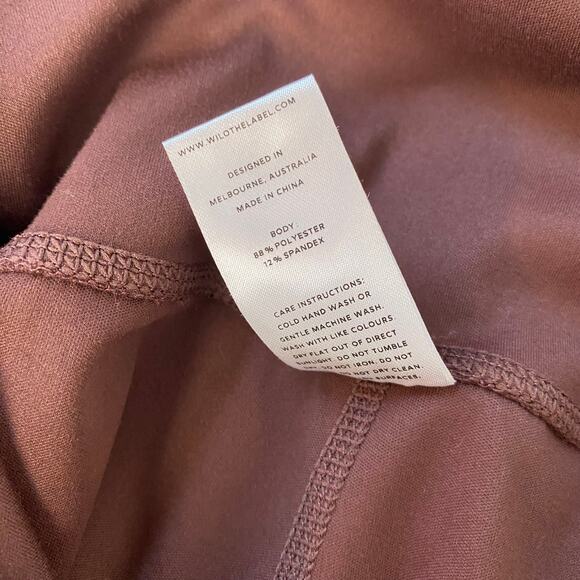 Wilo the Label Brown Flared Leggings Yoga Pants High Rise‎ Multicolor Size Large - Picture 9 of 9